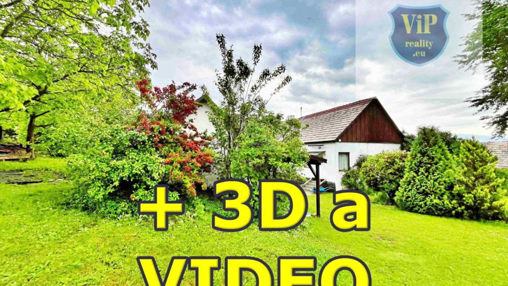 PREDANÉ. ViP 3D a Video. Dom 87m2 a pozemky 18800m2, Detva Piešť